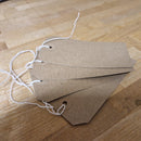 Strung Brown Paper Tags - Pack of 10