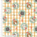 Holly & Hounds: Garland Check Dogs 100% Premium Cotton fabric 44" wide per 1/2 metre