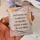 Handcrafted Sewing Tea Bag | Stocking Filler 'Fabric Scissors'