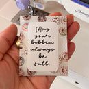 Handcrafted Sewing Tea Bag | Stocking Filler 'Bobbin Be Full'