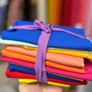 756 grams Remnant Rainbow craft plain 100% cotton fabrics