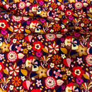 Bohemian Bloom Needlecord Fabric - Sold Per 1/2 Metre 58 inches Wide