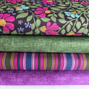 Lush 4 piece fat quarter bundle, 100% premium cotton fabrics