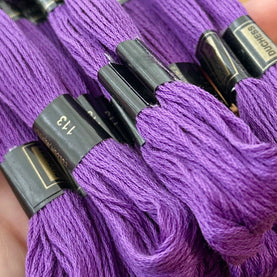Purple Embroidery Thread 100% Cotton Colour 113 Sold Per 1