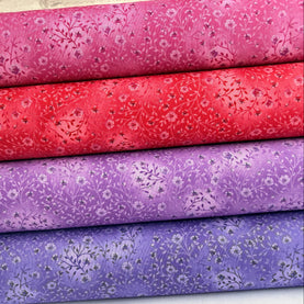 4 Pinks & Purples Bloom & Blend HALF METRE Bundle 100% Premium Cotton Fabrics