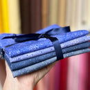 All The Blue's Bloom and Blend 4 Piece HALF METRE bundle, 100% premium cotton fabrics