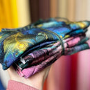 440 grams mixed Remnant Bundle Viscose Satin Fabric