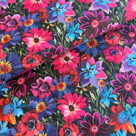 Forest Floral 100% Premium Cotton Fabric Sold Per 1/2 Metre, 112cm Wide