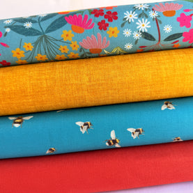 4 Piece Magical Garden HALF METRE Bundle 100% Premium Cotton Fabrics
