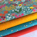 4 Piece Magical Garden FAT QUARTER Bundle 100% Premium Cotton Fabrics