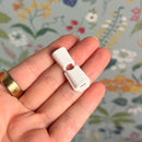 White Cord Ends 8mm SOLD PER 2