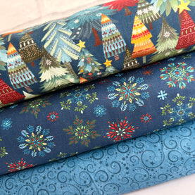 3 Piece Fat Quarter Bundle Nordic Holiday Village