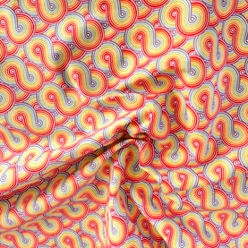 HALF PRICE Fat Quarter, Rainbow Top Of The Pops 100% cotton fabric, 18 x 22 inches