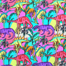 Dyno Pop, 100% cotton Dinosaur design fabric - sold per half metre 136cm Wide