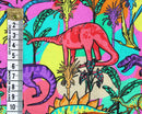 Dyno Pop, 100% cotton Dinosaur design fabric - sold per half metre 136cm Wide