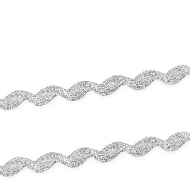 LAST CHANCE 2.5m piece x 13mm (approx) wide Decorative Silver RIC RAC