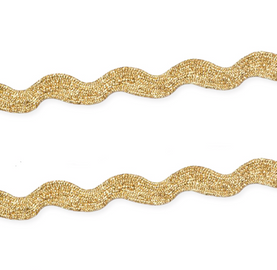 Gold Ric Rac - 13mm (approx) wide  - Sold per meter