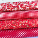 4 Piece Donna Floral 100% Cotton Poplin Fabric Bundle