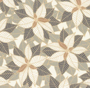 Poinsettia Snowfall 100% Premium Cotton Christmas Fabric Sold Per 1/2 Metre