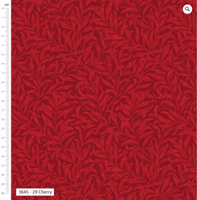 William Morris Cherry Willow Bough 100% Cotton Fabric - Sold Per Half Metre