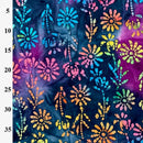 Batik Colour 3 100% cotton fabric 110cm wide, sold per 1/2 metre