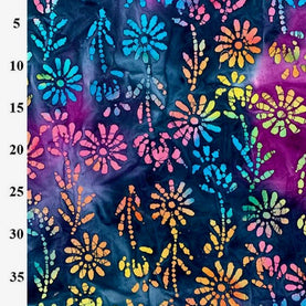 Batik Colour 3 100% cotton fabric 110cm wide, sold per 1/2 metre