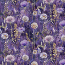 Timeless Treasures, Thistle, Night Floral Field Fabric, 100% premium cotton