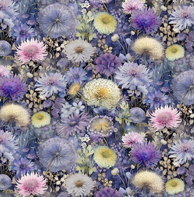 Timeless Treasures, Thistle, Wild Flowers Fabric, 100% premium cotton