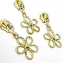 Gold Size 5 Daisy Shape Zipper Pull - Sold individually