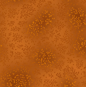Orange Brown Bloom & Blend 100% Premium Cotton Fabric Sold Per 1/2 Metre 112cm Wide