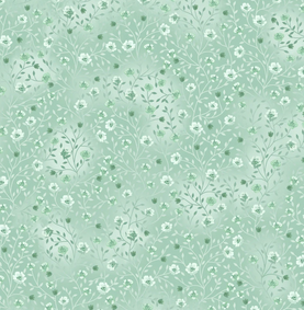 Mint Green Bloom & Blend 100% Premium Cotton Fabric Sold Per 1/2 Metre 112cm Wide