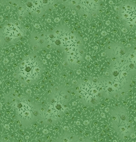 Forest Green Bloom & Blend 100% Premium Cotton Fabric Sold Per 1/2 Metre 112cm Wide