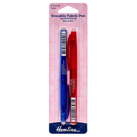 Hemline Erasable Fabric Pen - Pack of 2