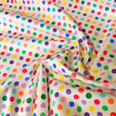 Rainbow Spot 100% Cotton Poplin Fabric Sold Per 1/2 Metre 112cm Wide