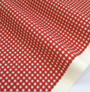 LAST PIECE 60cm x 112cm red printed gingham 100% cotton poplin fabric