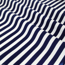 LAST PIECE 85cm x 112cm navy blue wide stripe 100% cotton poplin fabric