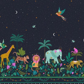 50cm x 112cm Piece Metallic Jungle Luxe 100% Premium Cotton Fabric by Dashwood