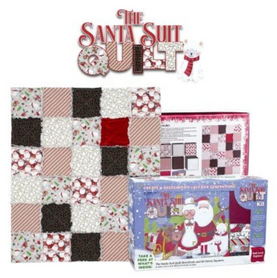The Santa Suit Quilt Kit, Includes Storybook & 90 Fabric Squares