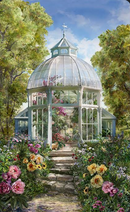 Last one Hoffman Botanical House panel, 27 x 42 inches, 100% cotton