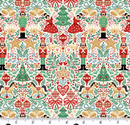 40cm x 112cm Piece Ivory Christmas Nutcracker 100% Premium Cotton Fabric