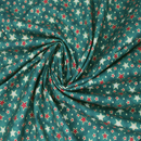 Green Shining Stars 100% cotton fabric - sold per half metre 136cm wide