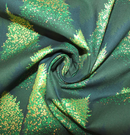 Green Glitter Christmas Trees 100% cotton fabric - sold per half metre 136cm Wide