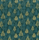 Teal Modern Christmas Trees 100% cotton fabric - sold per half metre 136cm wide