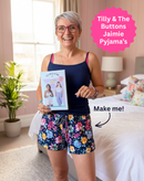 Tilly & The Buttons Jaimie Pyjamas Pack - Includes Pattern, Fabric & Elastic Size 4 to 22