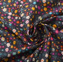 Mindy Digital Needlecord Navy Ditsy Flowers - Sold Per 1/2 Metre 112cm Wide