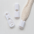 White Cord Ends 8mm SOLD PER 2