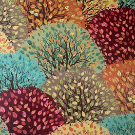 Free Falling Trees Cotton Fabric Sold Per 1/2 Metre 112cm Wide