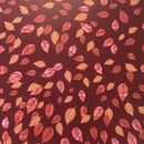 Free Falling Maroon Leaves Cotton Fabric Sold Per 1/2 Metre 112cm Wide