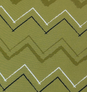Free Falling Green Zig Zag Cotton Fabric Sold Per 1/2 Metre 112cm Wide