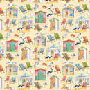 Emma Ball Woolly Friends holidays 100% premium cotton fabric sold per 1/2 metre 112 cm (44 inches) wide